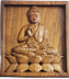 Picture of Lord Gautam Budhha - Wooden Statue - Natural Wood - Carving - 12 * 12 inch | Shivan Wooden Frame